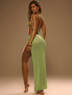 Saída de Praia Crochet Lurex Premium