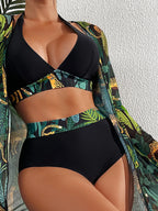 Biquíni Hot Pant Cintura Alta Pantanal + Saída de Praia
