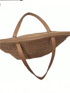 Bolsa Shopper em Palha com Alça de Ombro
