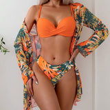 Conjunto Praia Flora Sunset 3 Peças