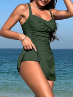 Maiô com Sainha Modelador Costas Cruzada