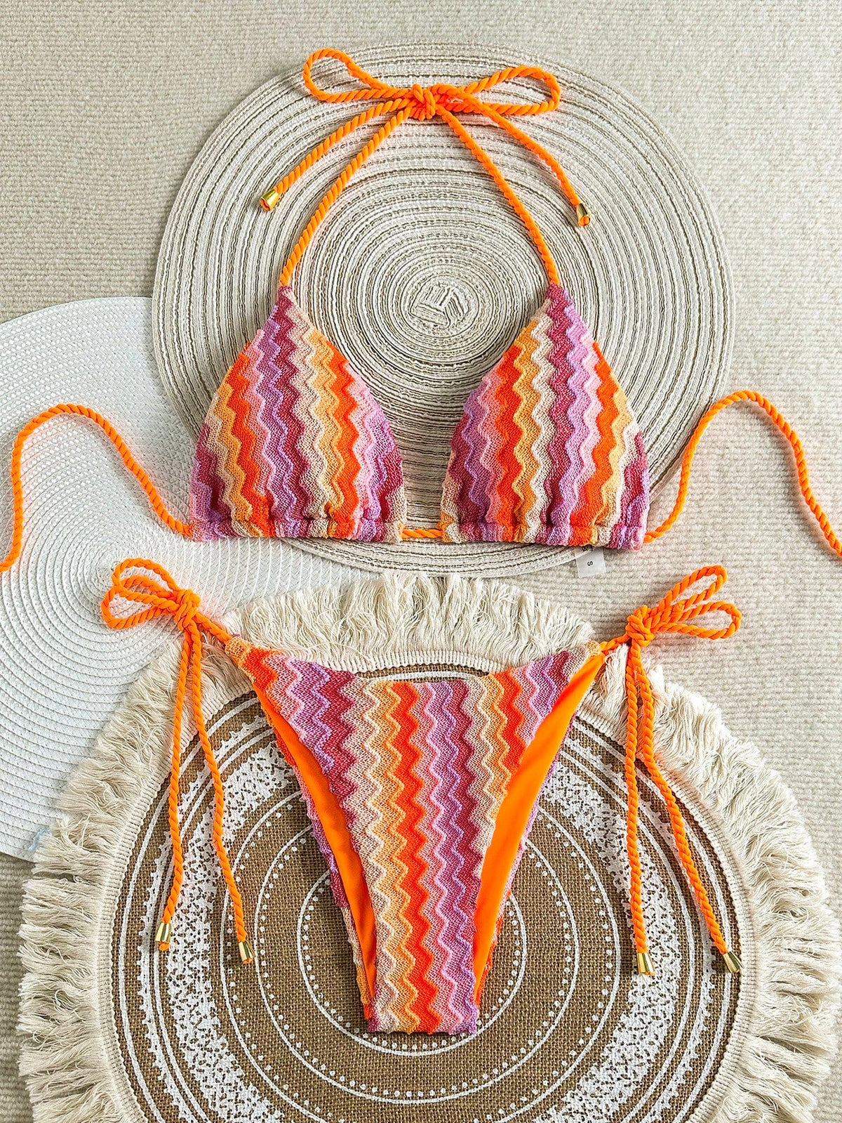 Biquíni Cortininha de Crochê Feminino