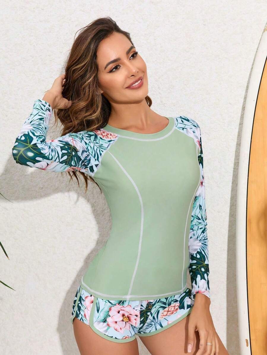 Conjunto UV Manga Longa Tropical (2 Peças)