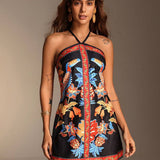 Vestido Resort Floral Frente Única