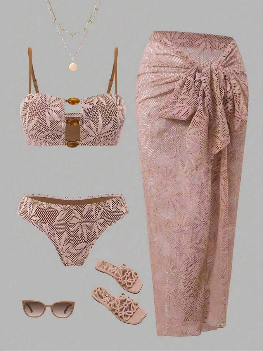 Kit Moda Praia Biquíni & Saia Maxi Elegance