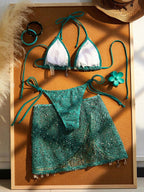 Conjunto de Praia Crochê Regulável Soft