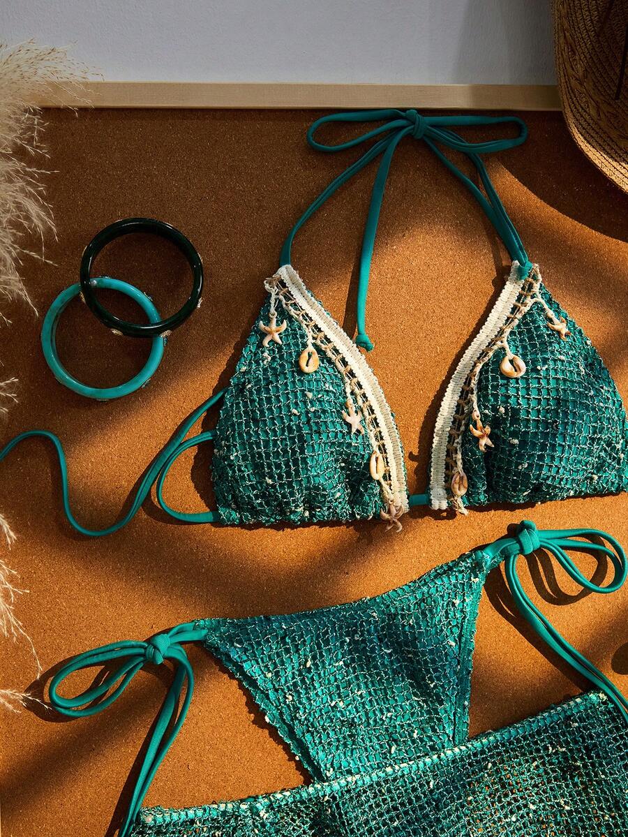 Conjunto de Praia Crochê Regulável Soft