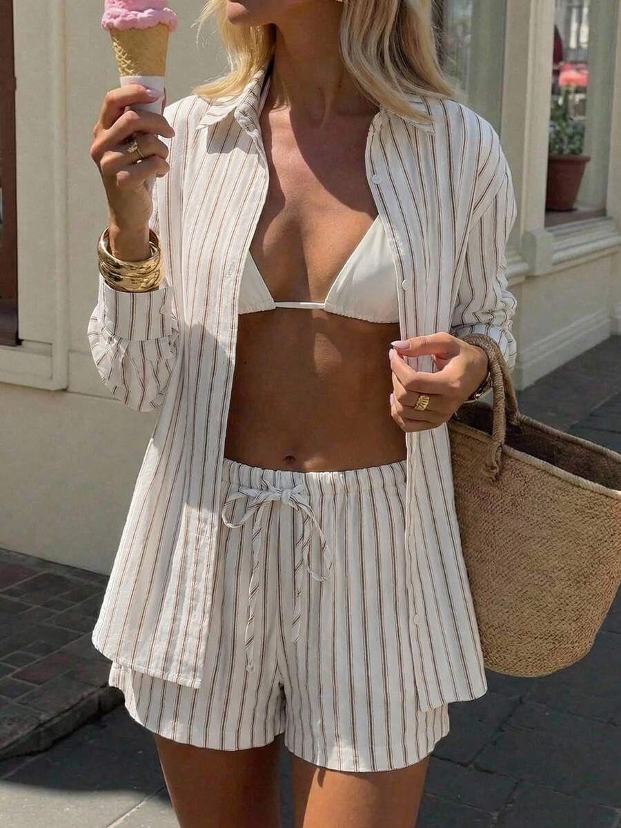 Kit Saída de Praia Camisa e Shorts Confort
