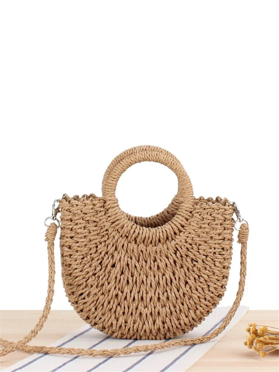 Bolsa de Mão e Transversal em Palha