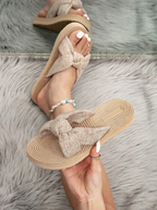 Rasteira Praiana Lace-Up Natural Chic Elegance