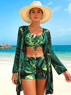 Kit de Praia 3 Peças Manga Longa e Saída Confort