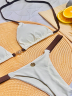 Biquíni Fivela Sol Navy & White Premium