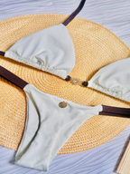 Biquíni Fivela Sol Navy & White Premium