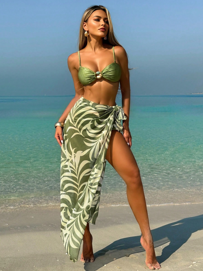 Conjunto Biquíni Camila – Brilho Tropical com Elegância Natural